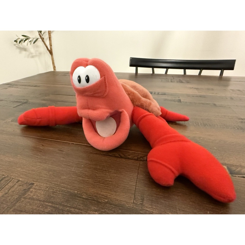 Vintage SEBASTIAN Plush Disneyland Disney The Little Mermaid Rare Version EUC